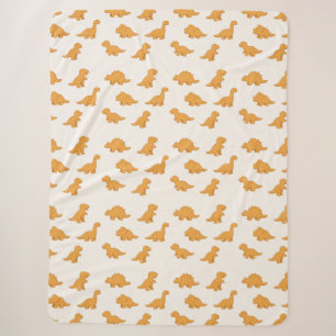 Playful Dinosaur Chicken Nugget Soft Kids Bedtime Sherpa Blanket