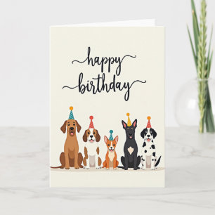 Playful Dog Birthday Card