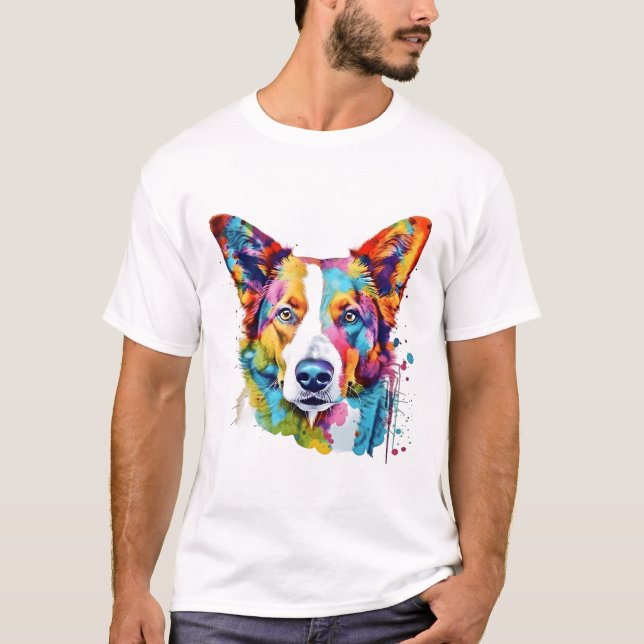 Playful Dog Face T-Shirt (Front)