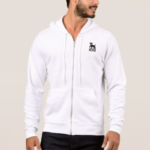 Playful Dog Outline "My Dog Runs My Life" Art Hoodie