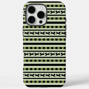 Playful Dog Stripe Pattern iPhone 16 Pro Max Case