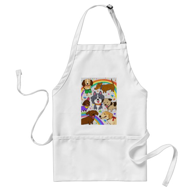 Playful Dogs Puppies  Standard Apron (Front)