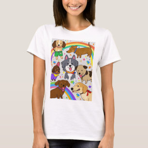 Playful Dogs Puppies  T-Shirt