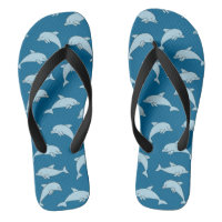 Playful Dolphins Design Flip Flops