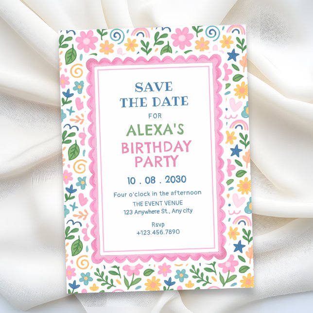 Playful doodle paint save the date (Creator Uploaded)