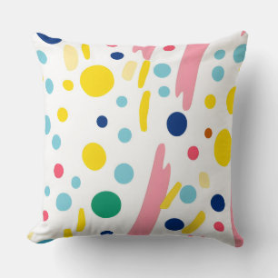 Playful Dots and Stripes Cushion
