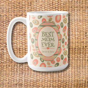 Playful Dots Best Mum Ever Personalised Coffee Mug