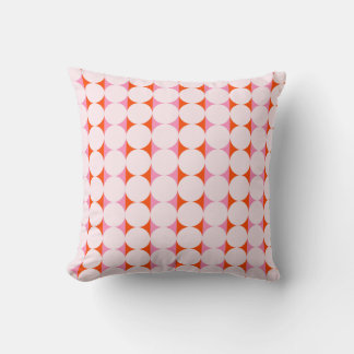 Playful Dots & Stripes - red and pink Cushion