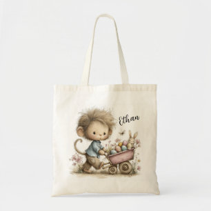 Playful Easter Monkey Illustration  Tote Bag