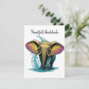 Playful Elephant Thank You Card