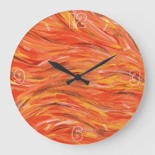 Playful Energy and Passion Original Abstract Art Large Clock