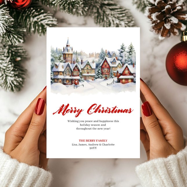 Playful Festive Christmas Scene Greeting Card (Playful Festive Christmas Scene Greeting Card)
