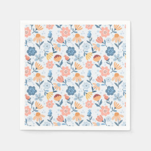 Playful Floral Pattern Napkins