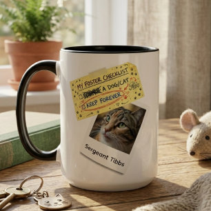 Playful Forever Foster Checklist Rescue Gift Mug