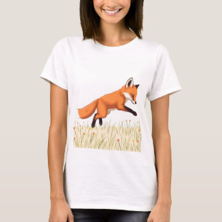 Playful Fox in the Meadow 🦊 T-Shirt
