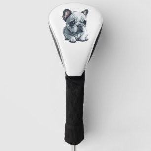 Playful French bulldog sitting  Golf Head Cover