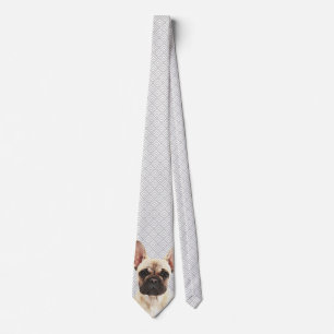 Playful French Bulldog Tie