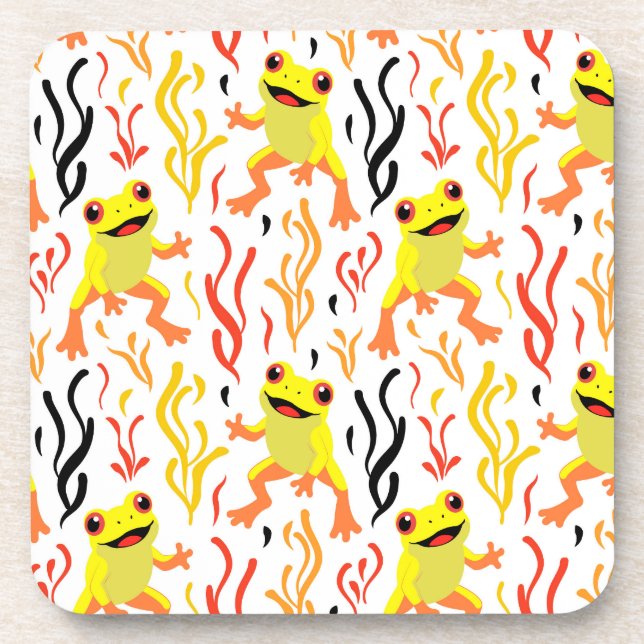 Playful Frogs Coaster (Front)