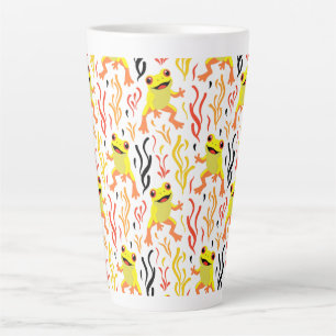Playful Frogs Latte Mug
