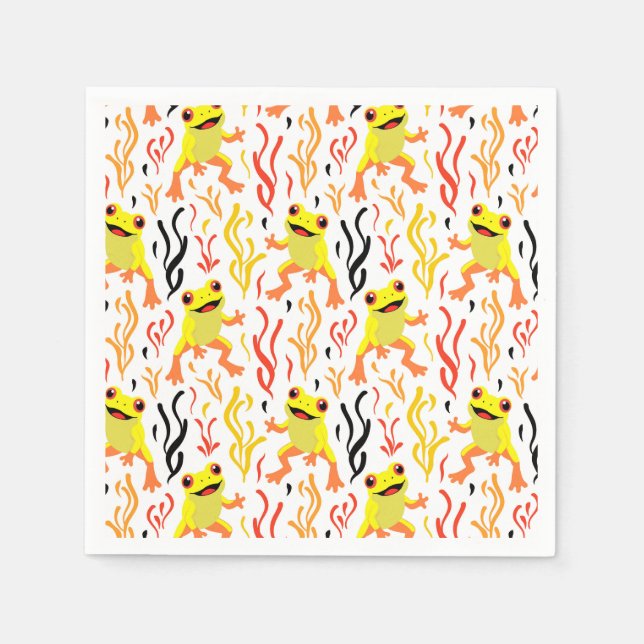 Playful Frogs Napkin (Front)