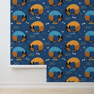 Playful Fun Dachshund Wiener Dog Pet Personalised Wallpaper