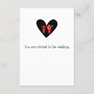 Playful Fun lobster Wedding Invitation