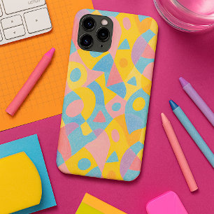 Playful Funky Amorphous Shapes Crayon Art Pattern iPhone 16 Pro Max Case