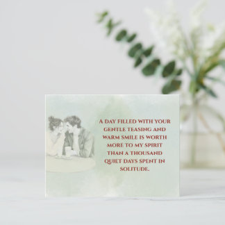 Playful & Funny Love Quote Postcard | Laughing Cou