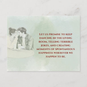 Playful & Funny Love Quote Postcard Laughing Cou