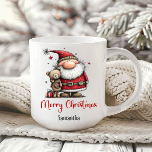 Playful Funny Santa Claus Minimalist Coffee Mug