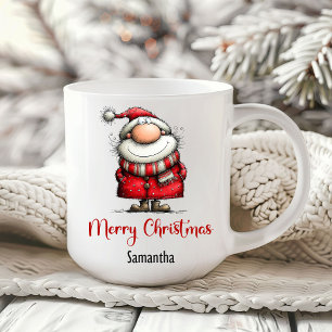 Playful Funny Santa Claus Whimsy Coffee Mug