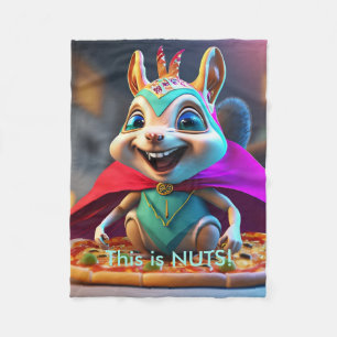 Playful Funny Squirrel Throw Blanket