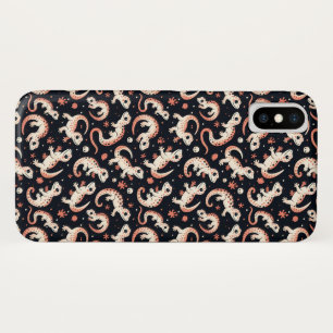 Playful Gecko Pattern iPhone X Case