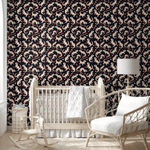 Playful Gecko Pattern Wallpaper
