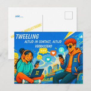 Playful Gemini Birthday Card for [Her/Him]