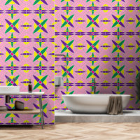 Playful geometric cross pattern