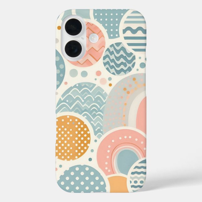 Playful Geometric Doodle Pattern Case-Mate iPhone Case (Back)