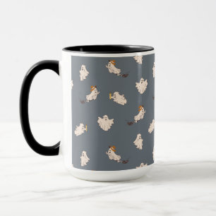 Playful Ghosts Halloween Pattern Mug