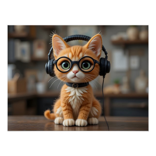 Playful Ginger Cat Poster (Front)