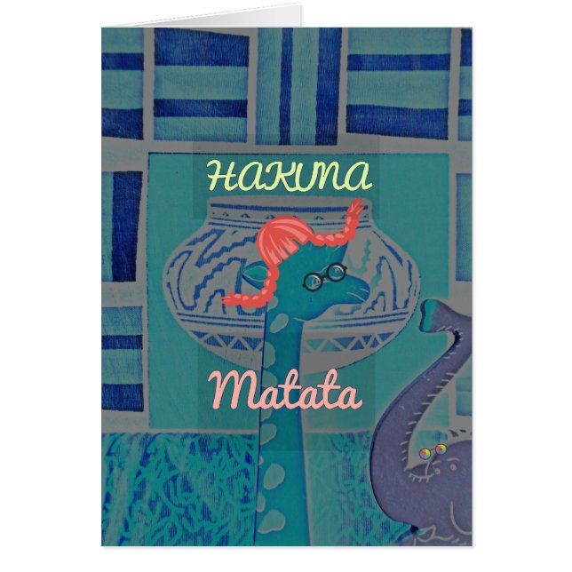 Playful Giraffe Art: An African Delight (Front)