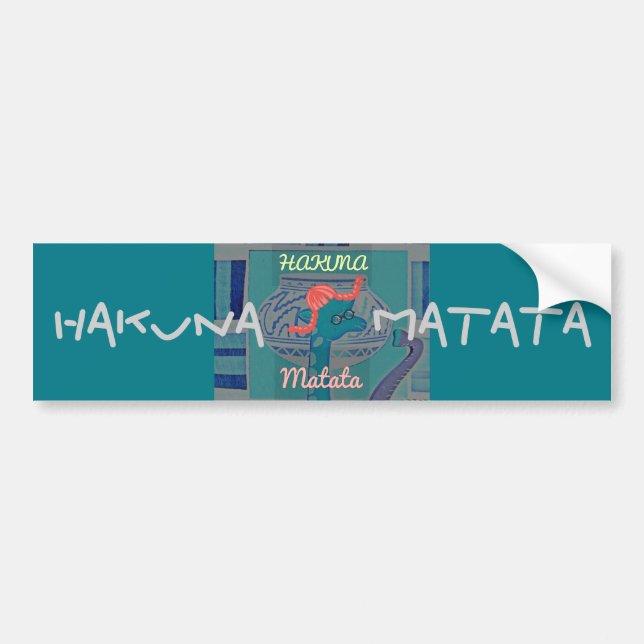 Playful Giraffe Art: An African Delight Bumper Sticker (Front)