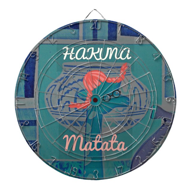 Playful Giraffe Art: An African Delight Dartboard (Front)