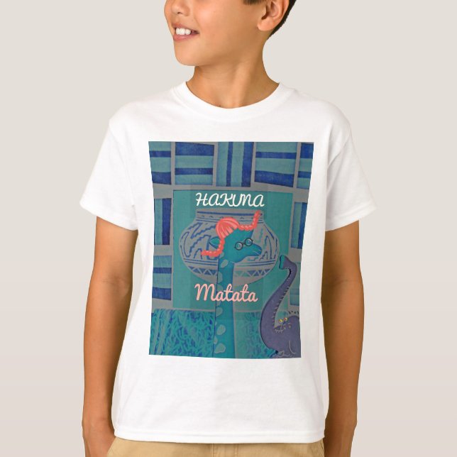 Playful Giraffe Art: An African Delight T-Shirt (Front)