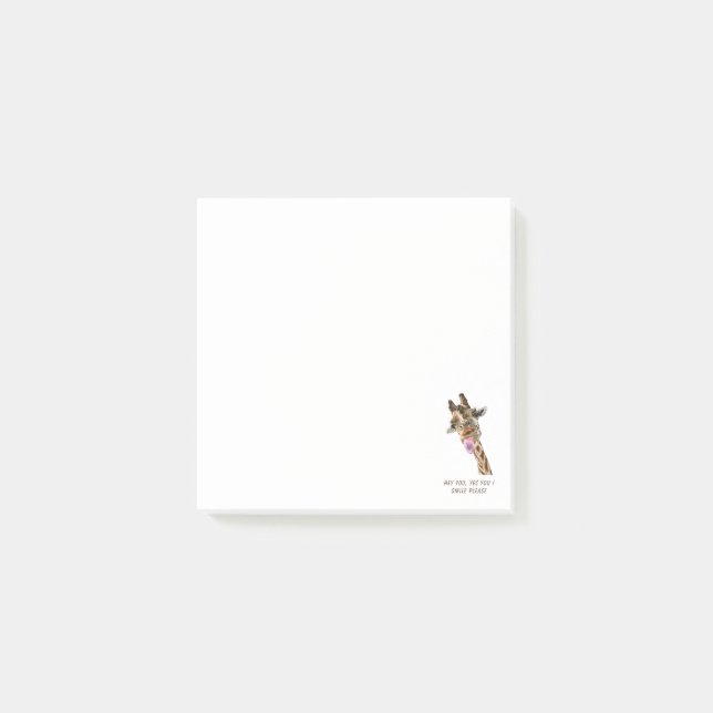 Playful Giraffe Funny Post-it® Notes (Front)