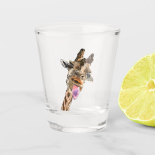 Playful Giraffe Funny Shot Glass