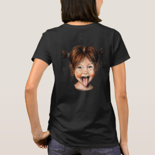 Playful Girl Sticking T-Shirt