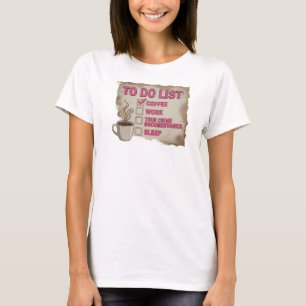 Playful Gold COFFEE WORK TRUE CRIME Trendy Tee