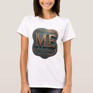 Playful Gold ME EST 1996 Slogan Design T-Shirt