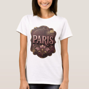 Playful Gold PARIS Wearable Art T-Shirt