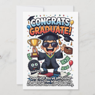 Playful Graduation Humour  Holiday Card